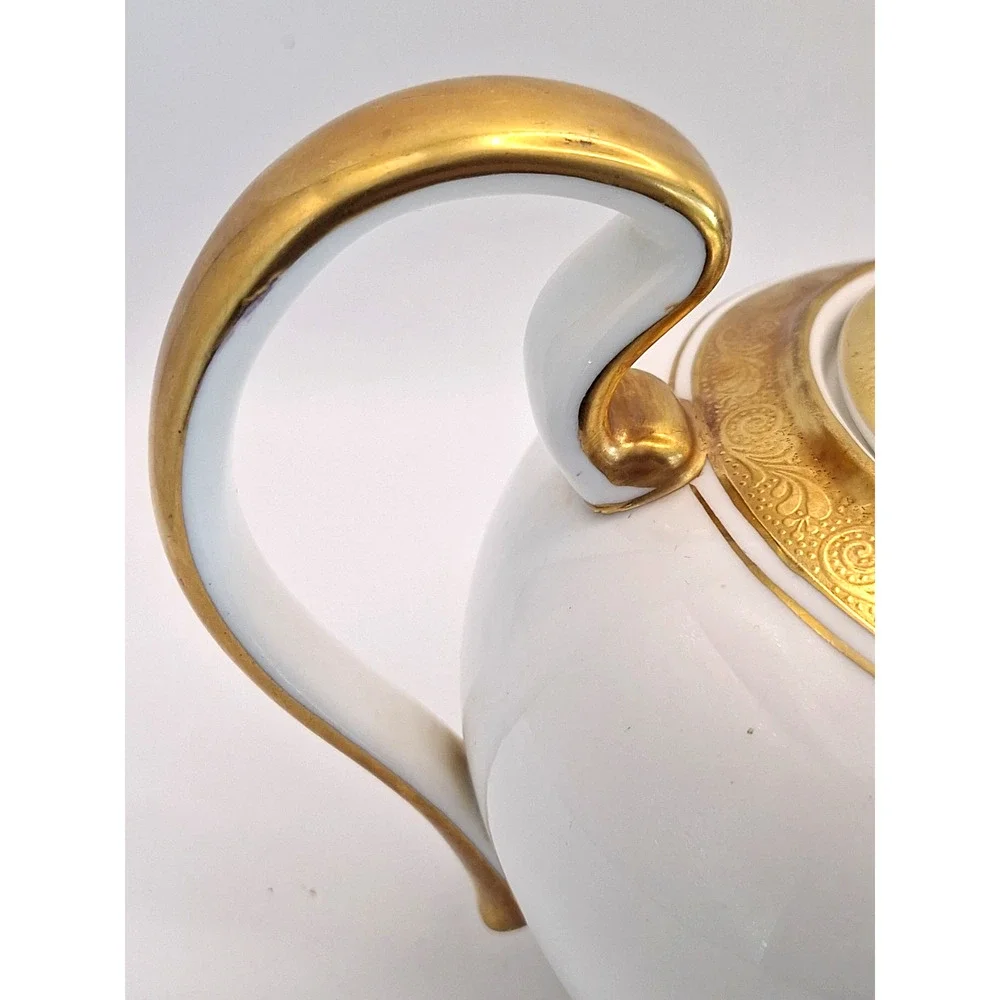 Vintage Aynsley Argosy 8360 Teapot England Bone China Heavy Gold Gilt Rare